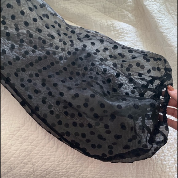 SHEER BUTTON UP TOP - Picture 3 of 4